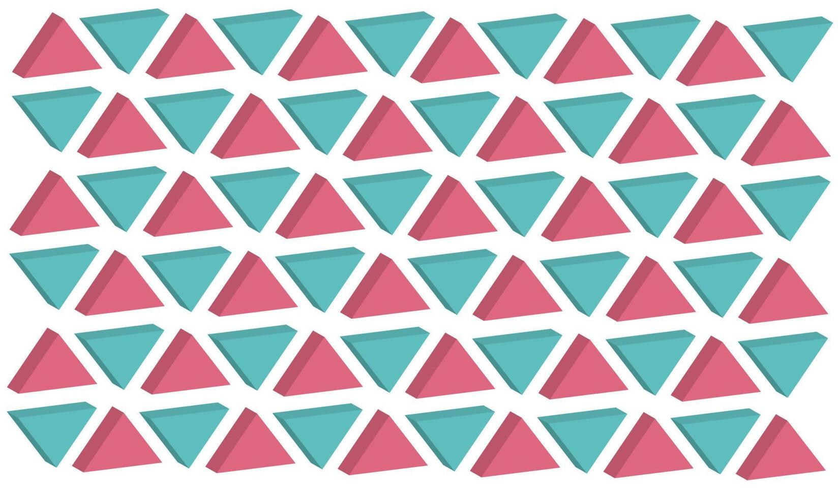 Motivo a triangolo vettoriale 3D colori rosa e blu, ideali per lo sfondo, lo sfondo e lo sfondo, modificabili per la stampa