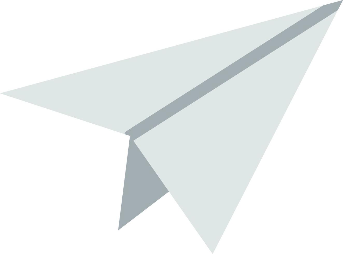 icona piatta dell'aereo di carta vettore