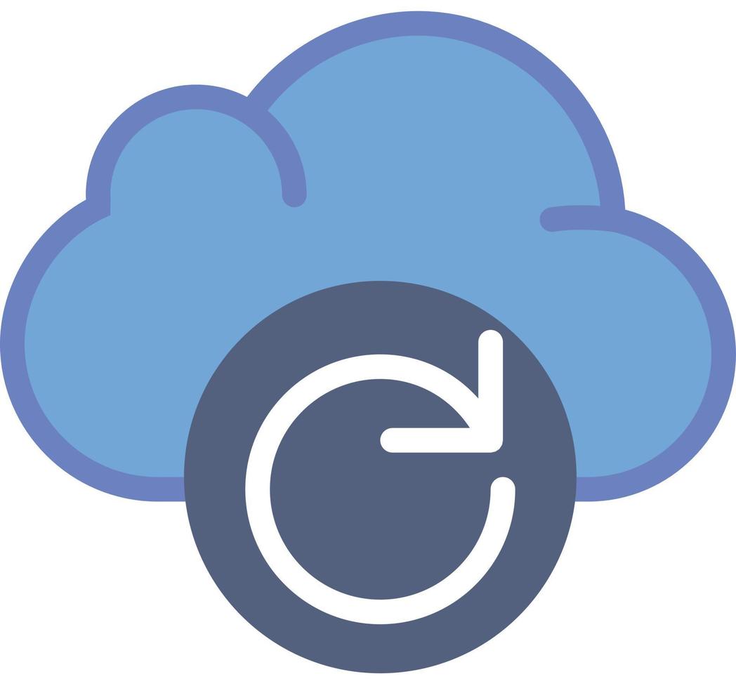 icona piana di cloud computing vettore