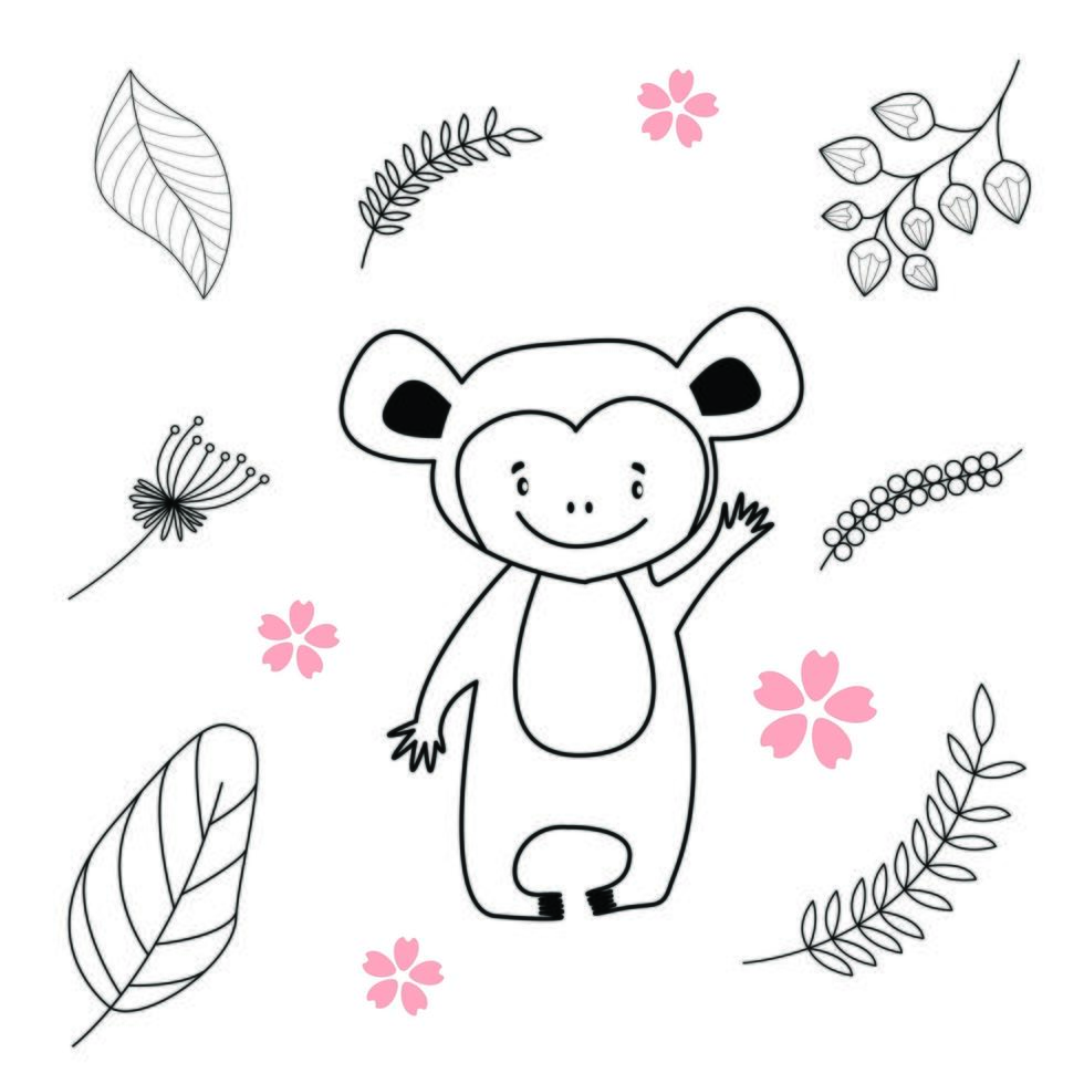 modello infantile senza cuciture con simpatici animali in stile bianco e nero. illustrazione vettoriale. bellissimi animali. trame creative per bambini scandinavi per tessuti, confezioni, tessuti, carta da parati, vestiti. vettore