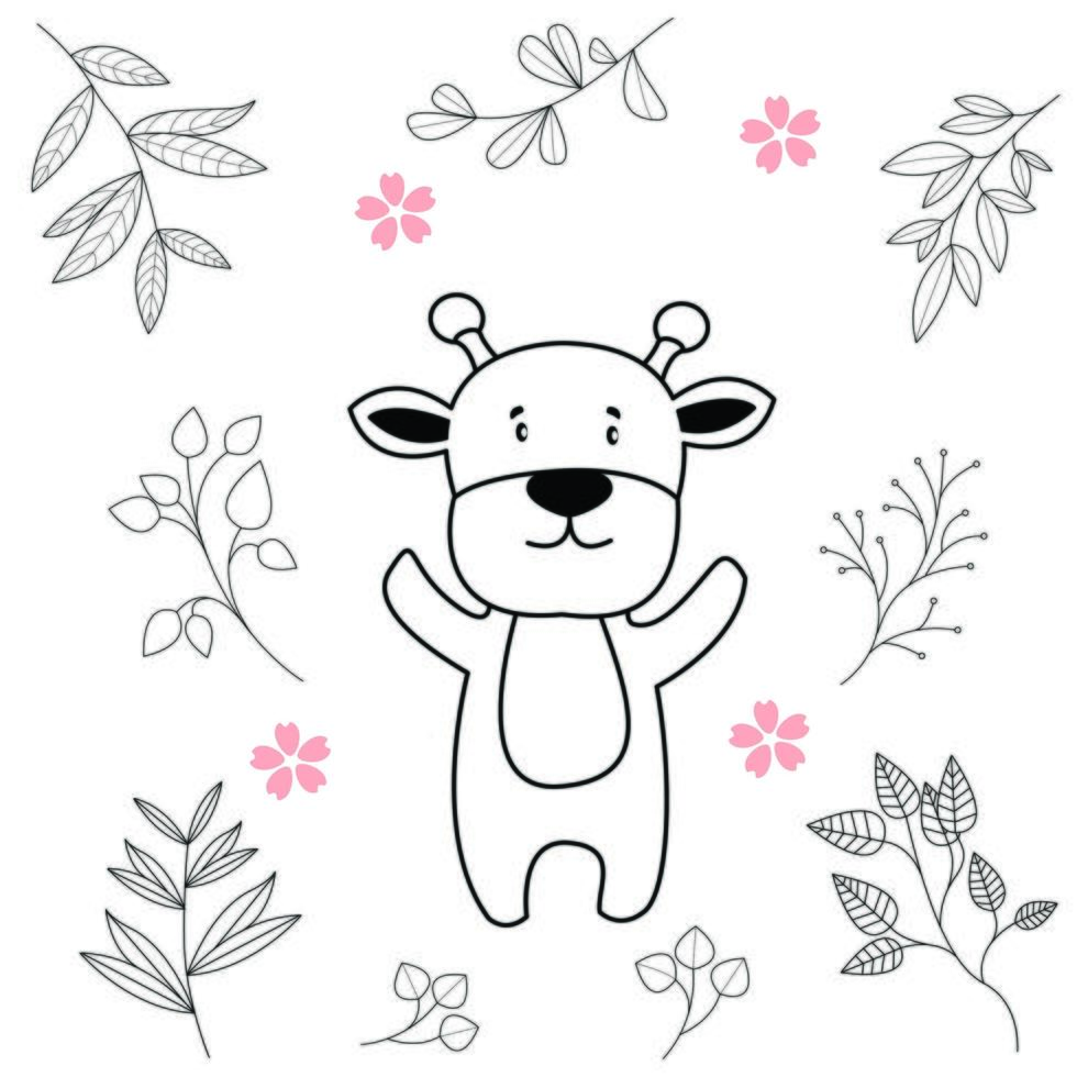 modello infantile senza cuciture con simpatici animali in stile bianco e nero. illustrazione vettoriale. bellissimi animali. trame creative per bambini scandinavi per tessuti, confezioni, tessuti, carta da parati, vestiti. vettore