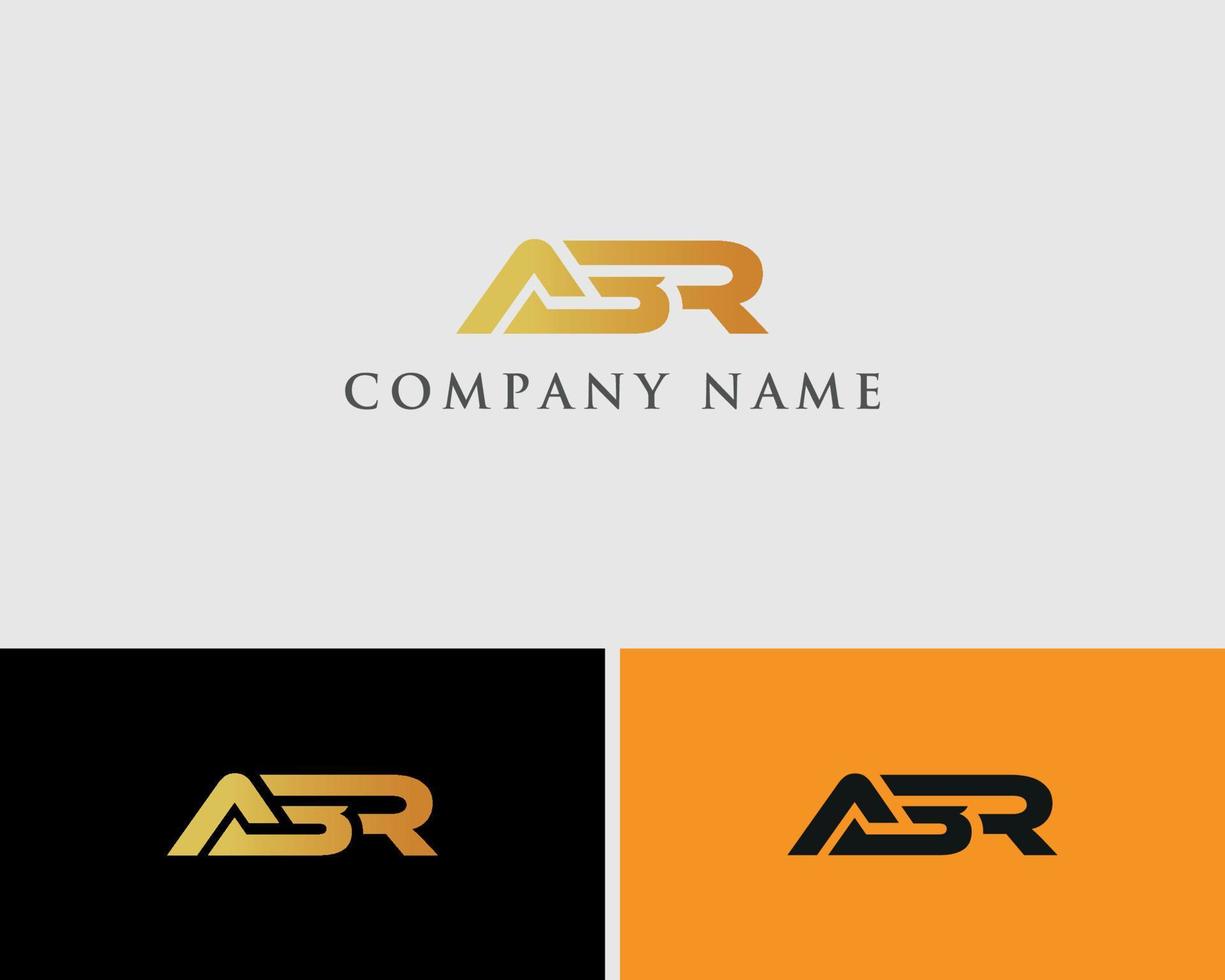 design del logo della lettera abr vettore