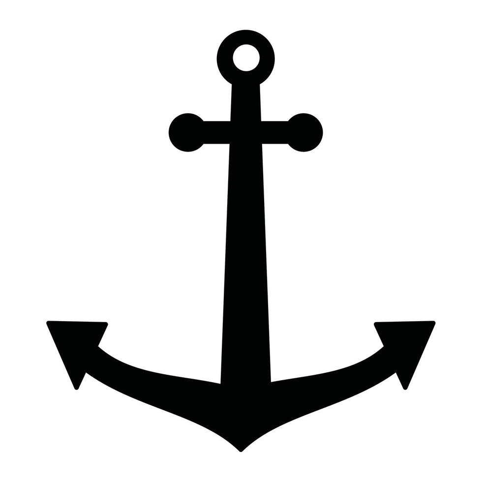 icona della sagoma di ancoraggio vettore