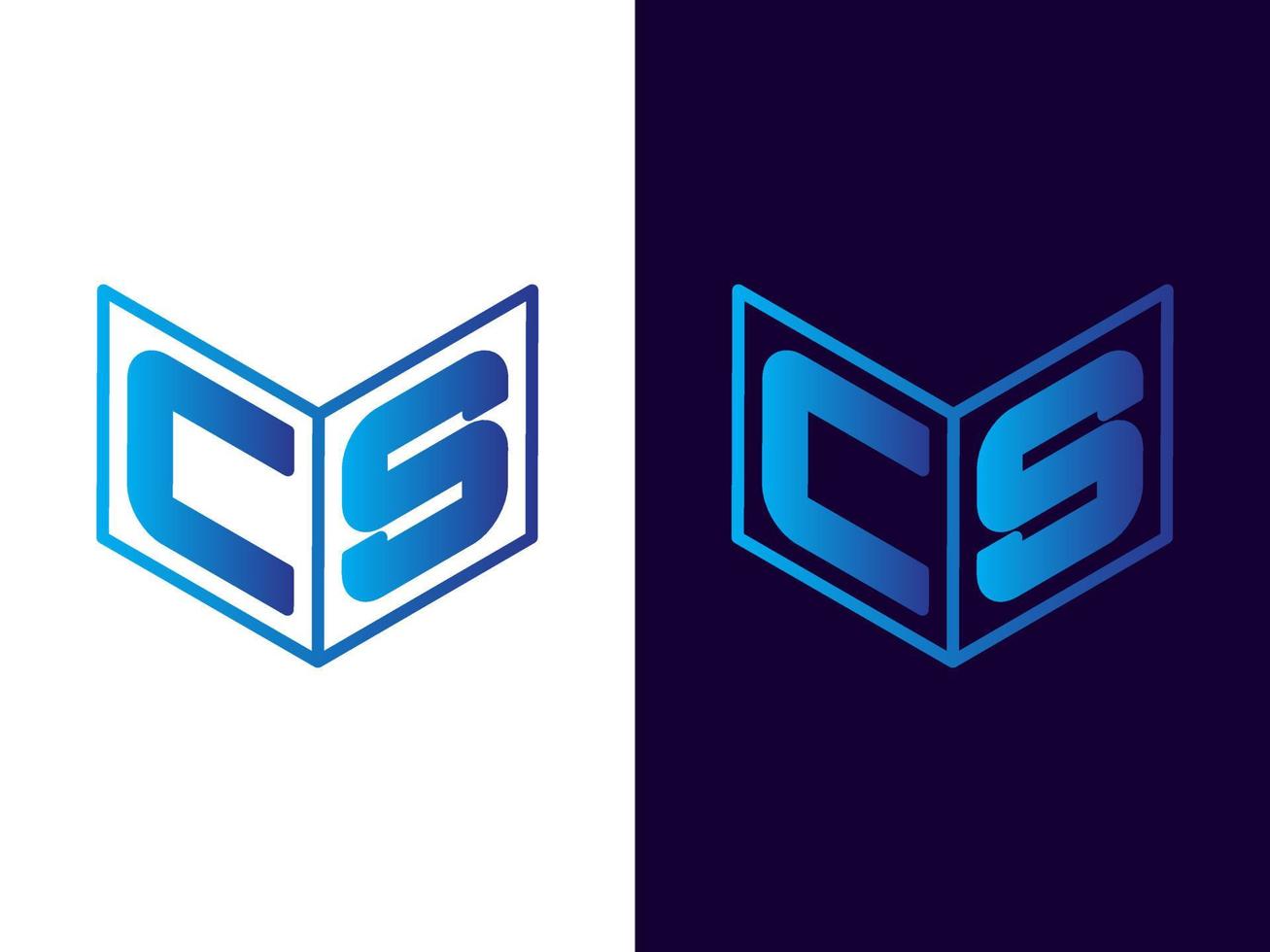 lettera iniziale c design minimalista e moderno del logo 3d vettore