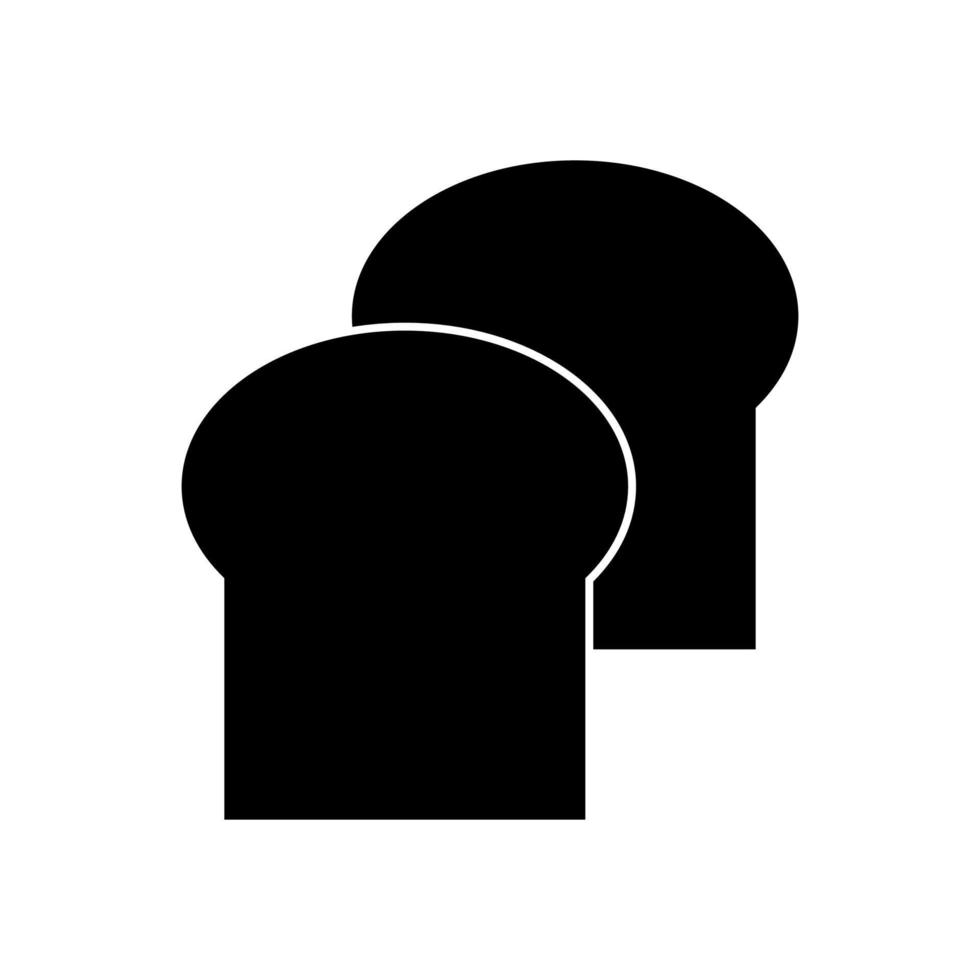 icona di colore nero del pane. vettore