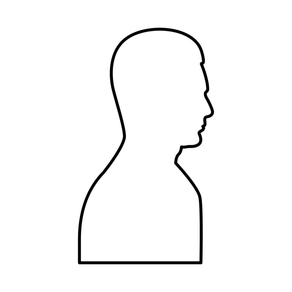 profilo vista laterale ritratto è un'icona nera. vettore
