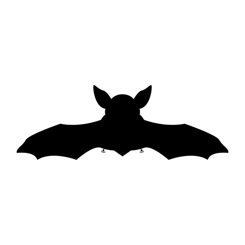 pipistrello notturno è un'icona nera. vettore
