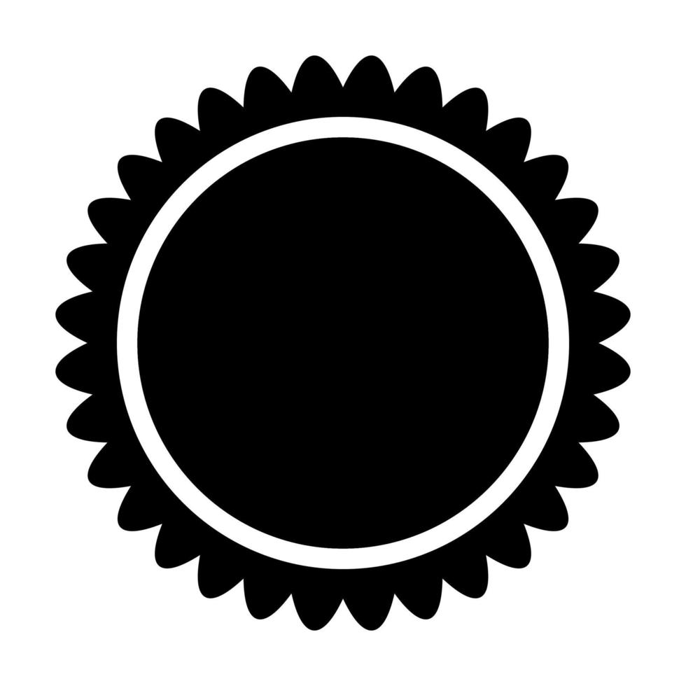 icona di colore nero sole. vettore