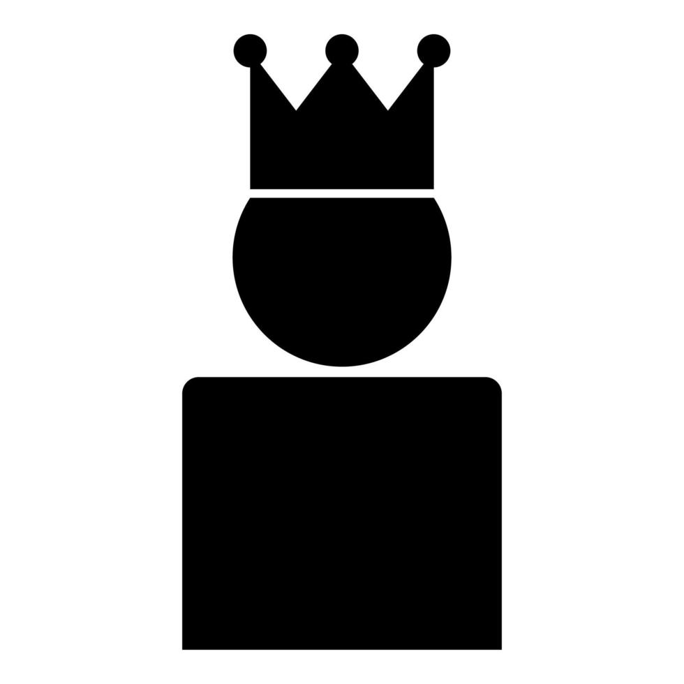 re in corona icona colore nero illustrazione stile piatto semplice immagine vettore