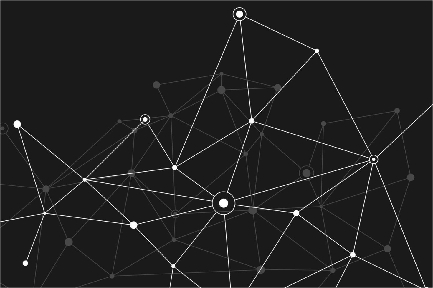 sfondo del nodo della linea del plesso geometrico. modello astratto nero per il web con struttura di particelle. design energetico globale futuristico vettore