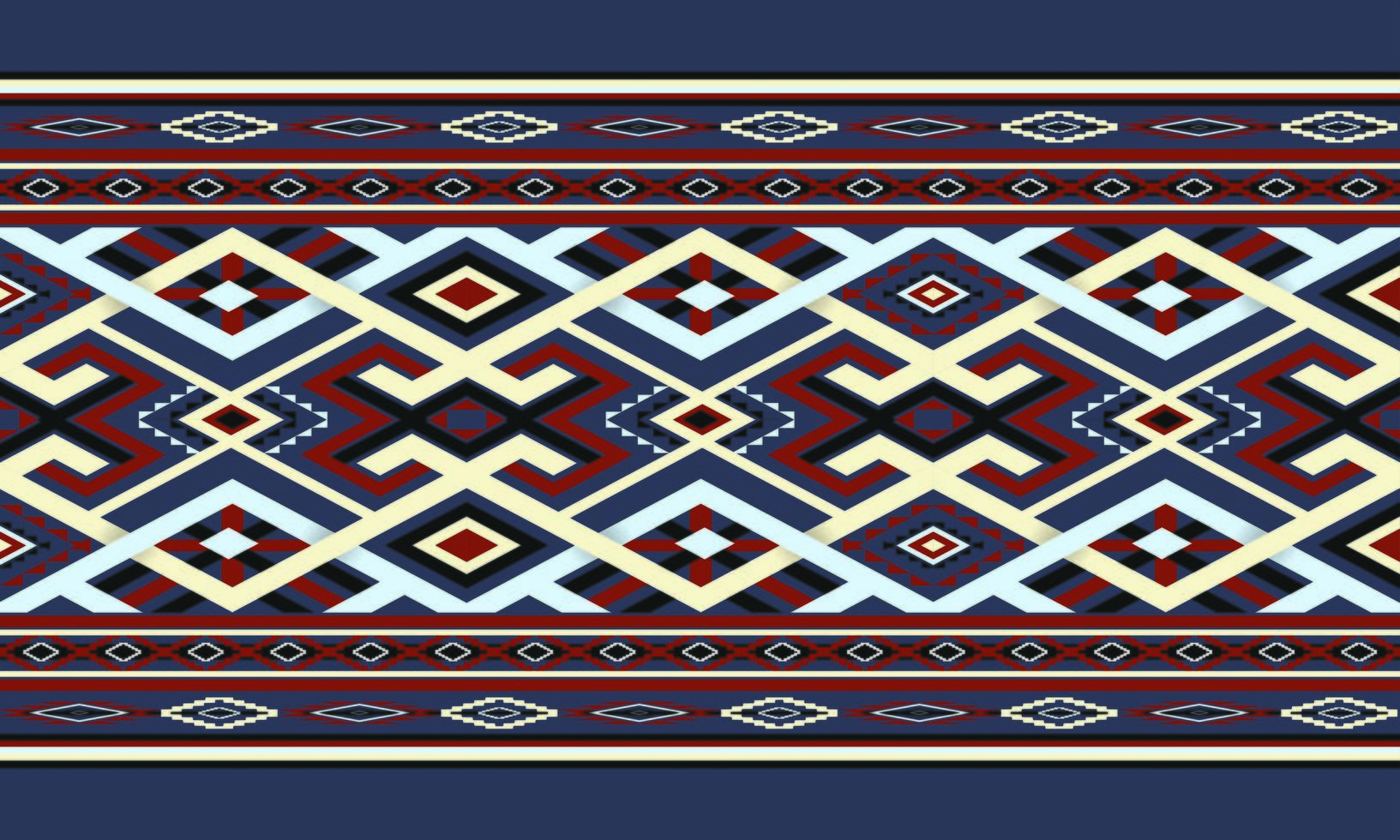 motivo geometrico etnico orientale. modello senza soluzione di continuità. design per tessuto, tenda, sfondo, moquette, carta da parati, abbigliamento, confezionamento, batik, tessuto, illustrazione vettoriale. modello di stile vettore