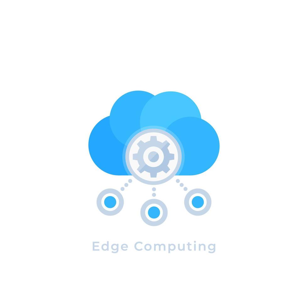 icona del vettore di edge computing