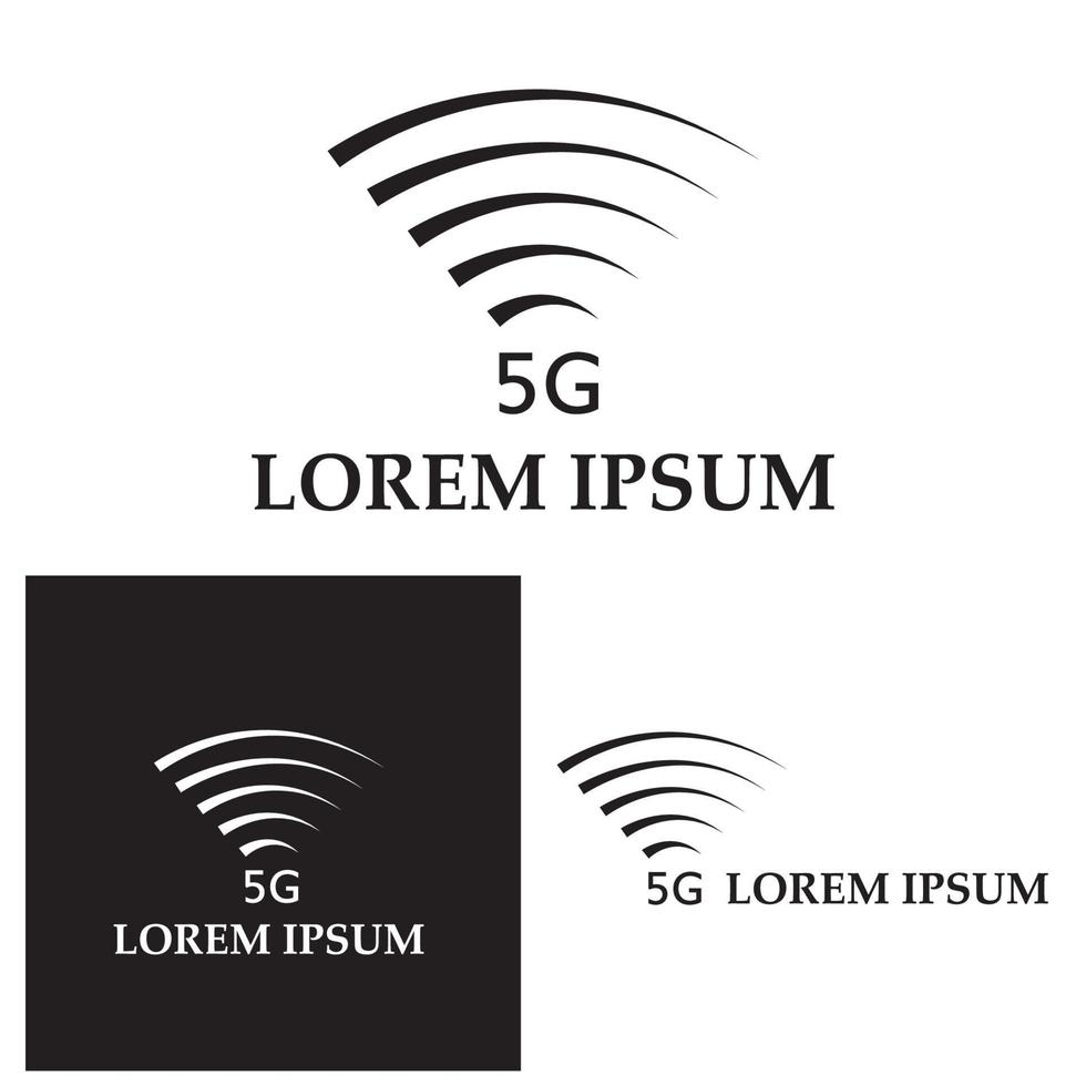 Illustrazione del logo vettoriale del modello di icona 5g