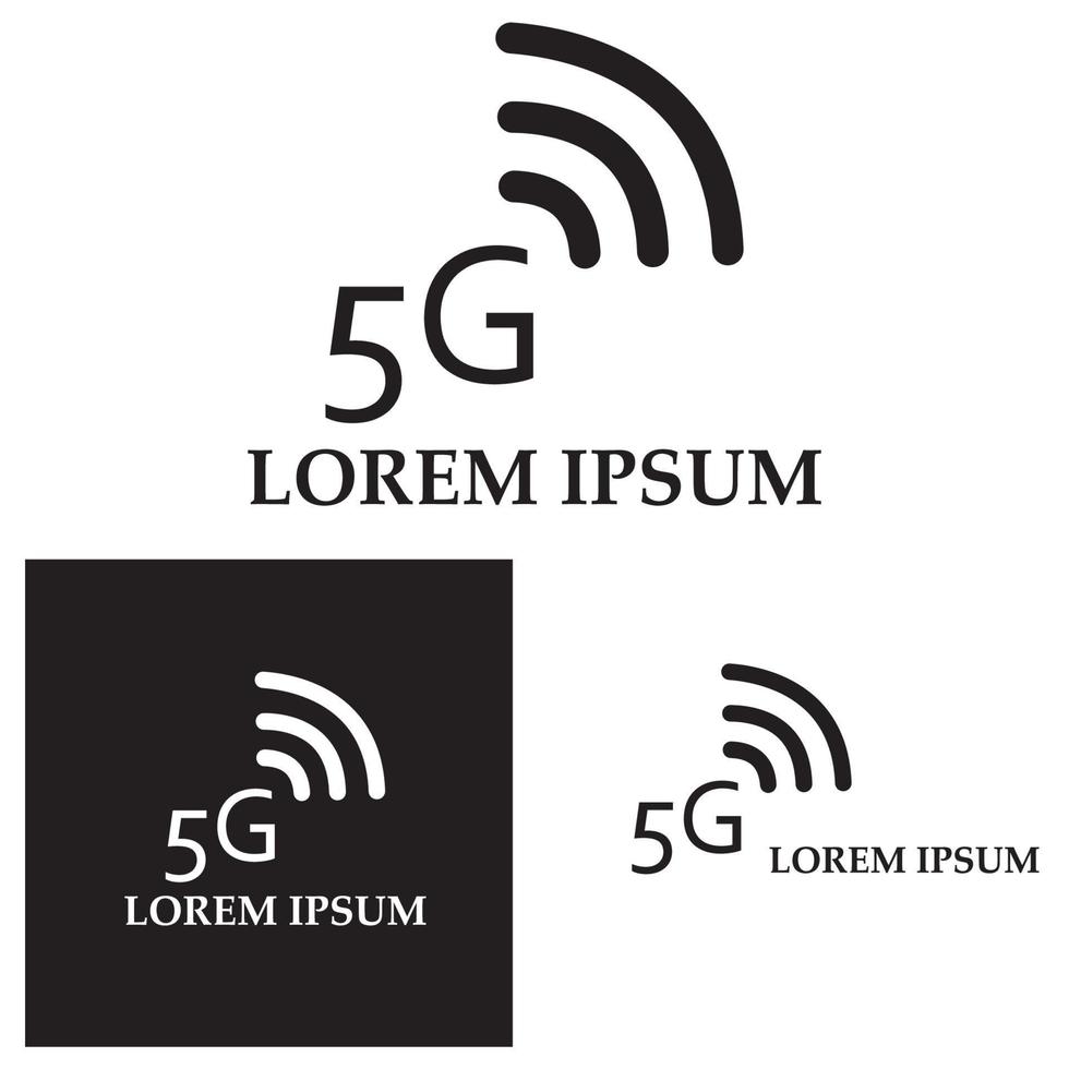 Illustrazione del logo vettoriale del modello di icona 5g