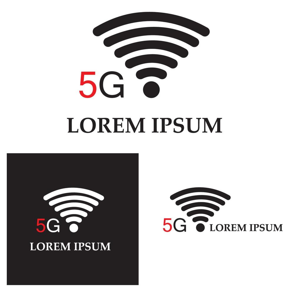 Illustrazione del logo vettoriale del modello di icona 5g