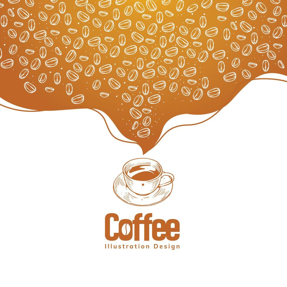 illustrazione del caffè per la progettazione di poster vettore