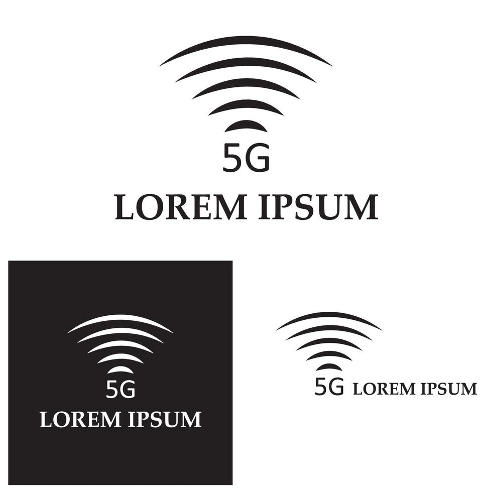 Illustrazione del logo vettoriale del modello di icona 5g