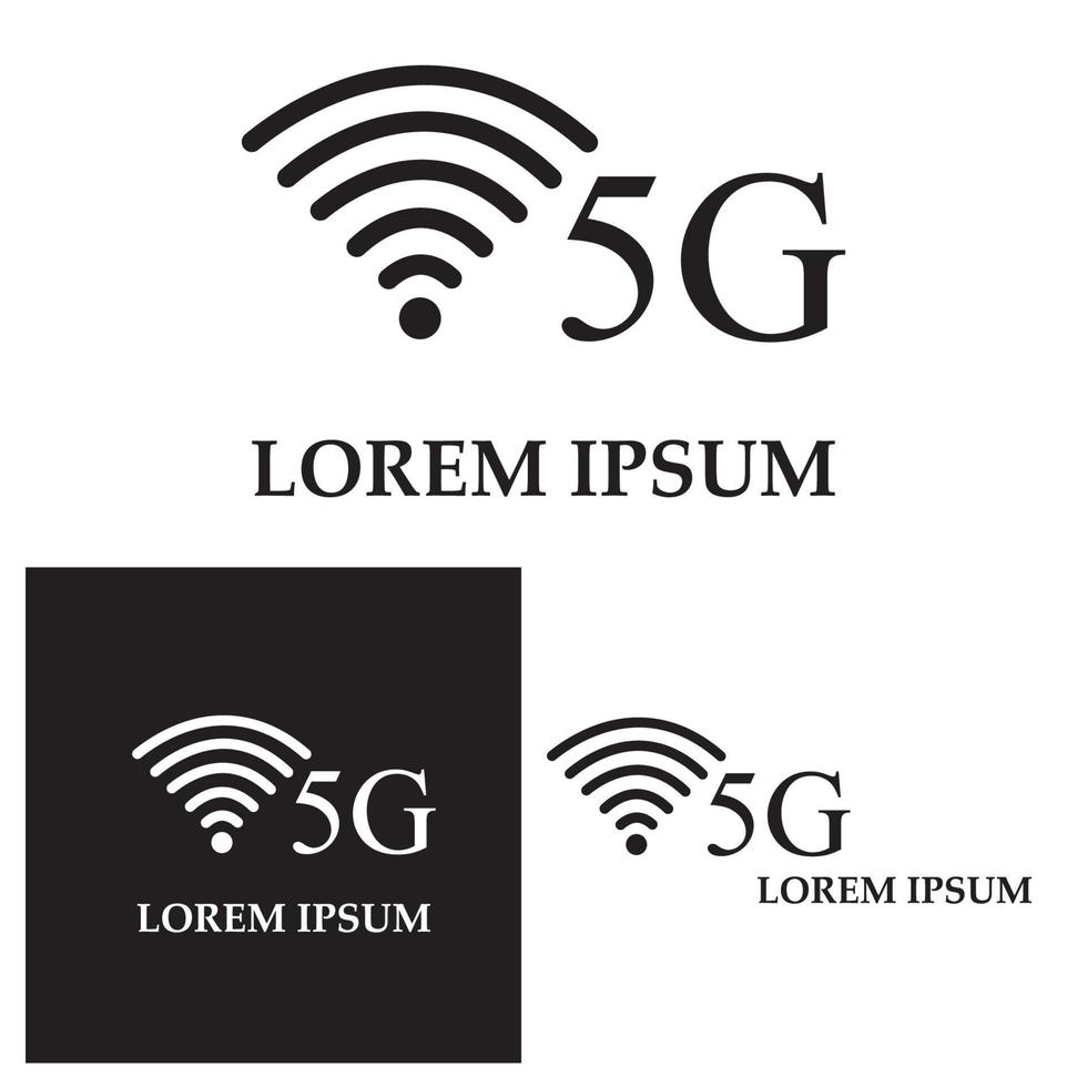 Illustrazione del logo vettoriale del modello di icona 5g