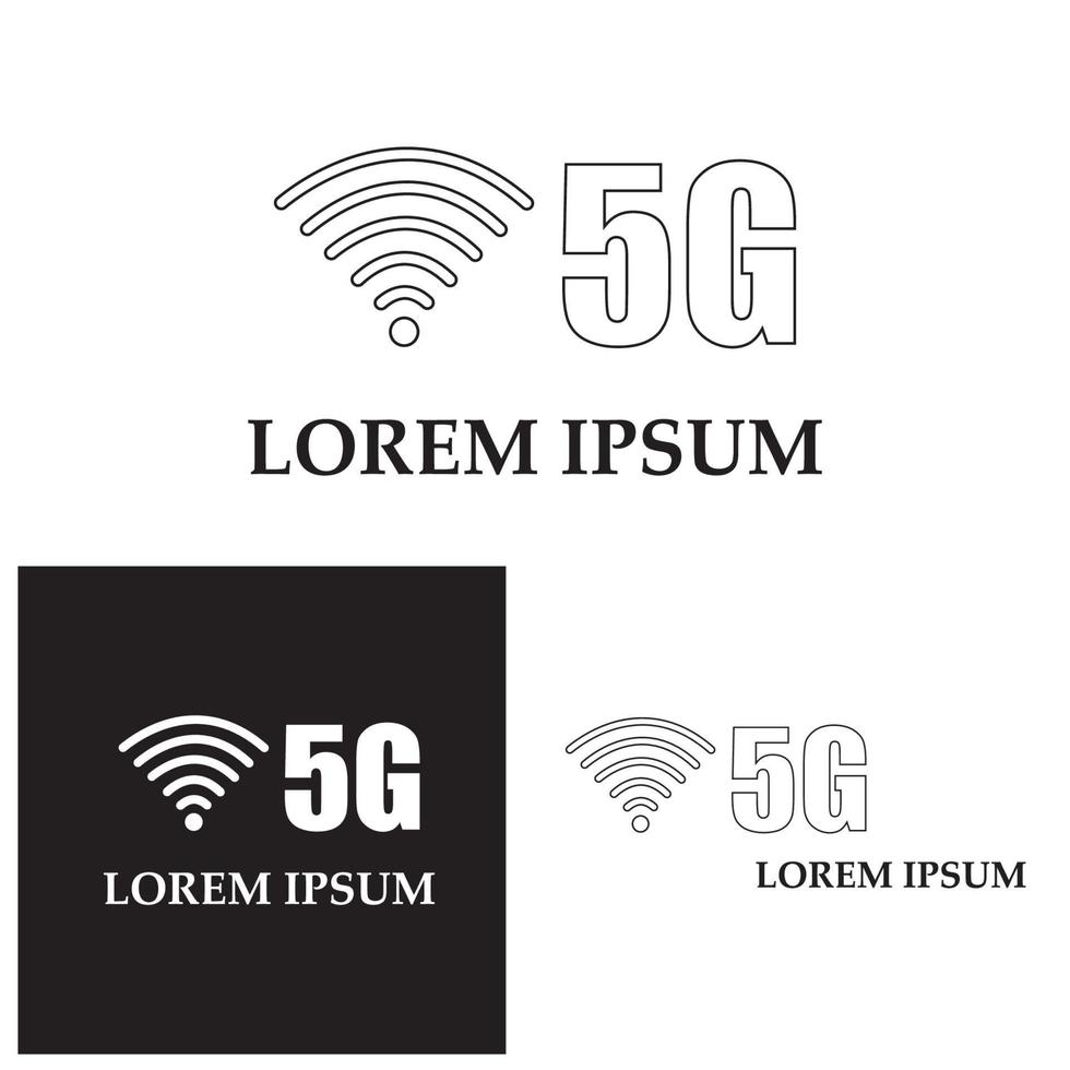 Illustrazione del logo vettoriale del modello di icona 5g