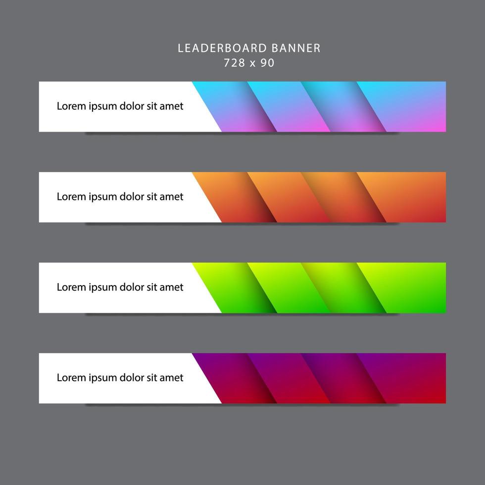 design del modello di banner leaderboard per banner sito Web vettore