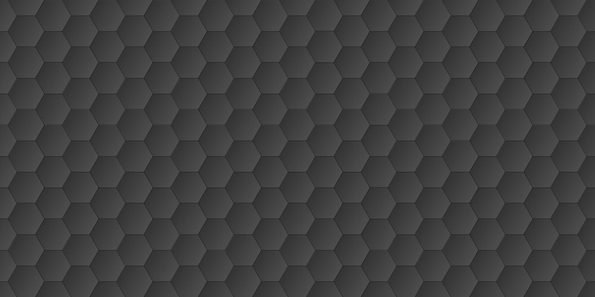 sfondo esagonale nero astratto, forma esagonale vettore