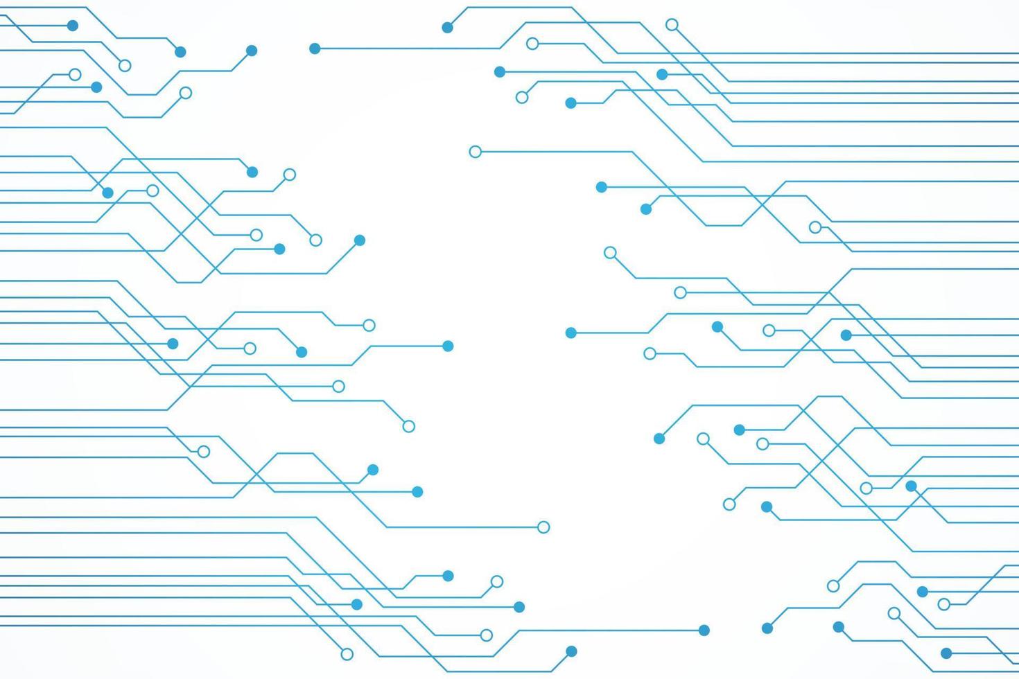 sfondo tecnologico astratto, motivo a circuito stampato blu, spazio vuoto vettore