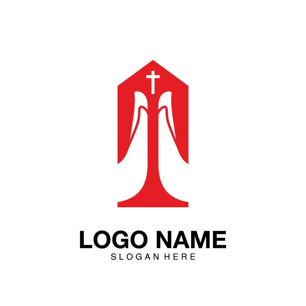 logo pregare nella chiesa icona simbolo illustrazione vettoriale