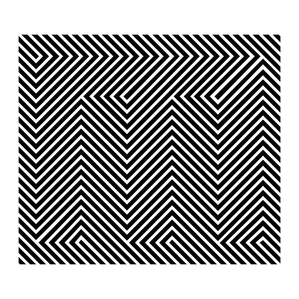 lettera m linea parallela illusione eye stripe illustrazione vettoriale