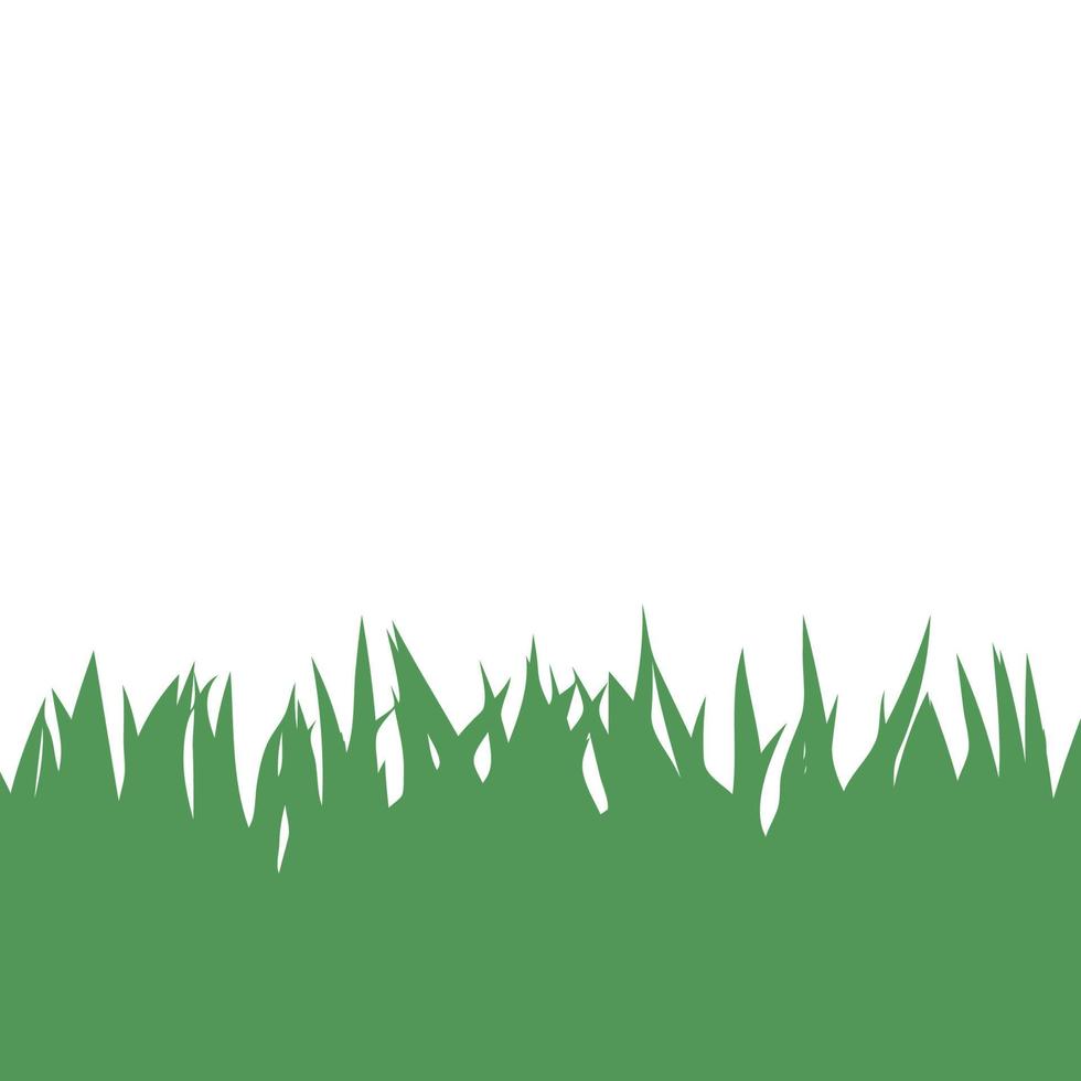 carta con erba verde isolato su sfondo bianco con spazio vuoto. vettore