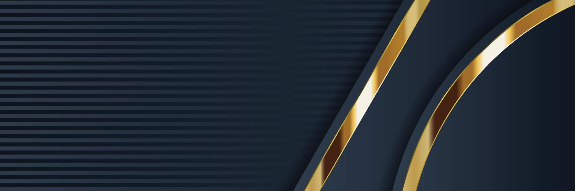 design banner oro con lusso oro minimalista in stile moderno vettore