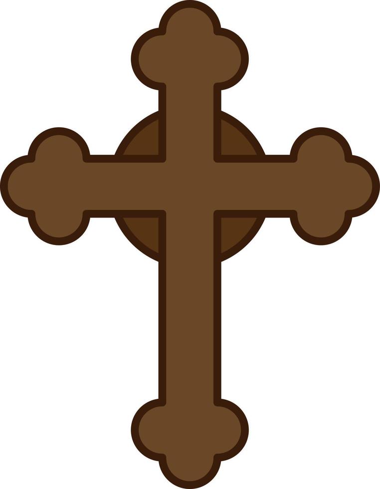 Gesù croce riempito contorno icona vettore