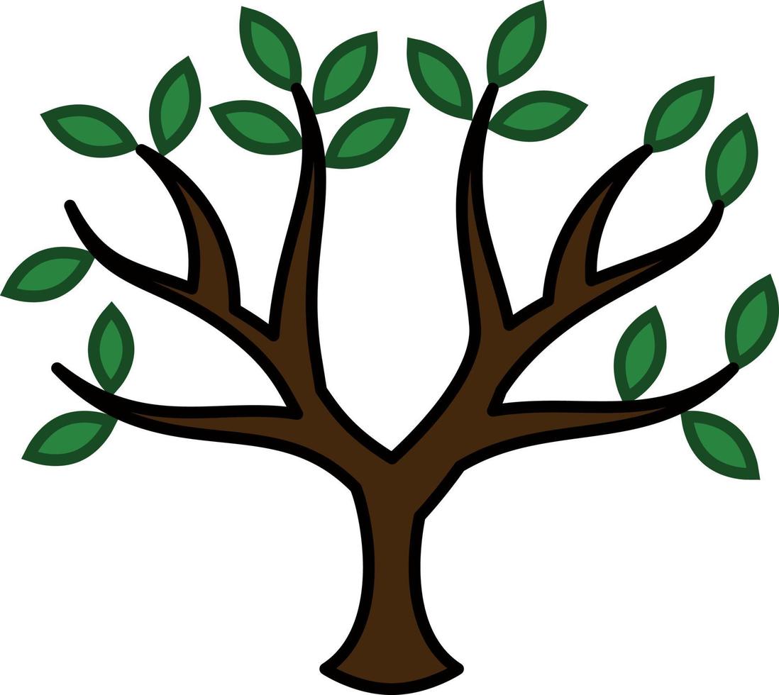 vettore icona del profilo riempito di pianta dell'albero