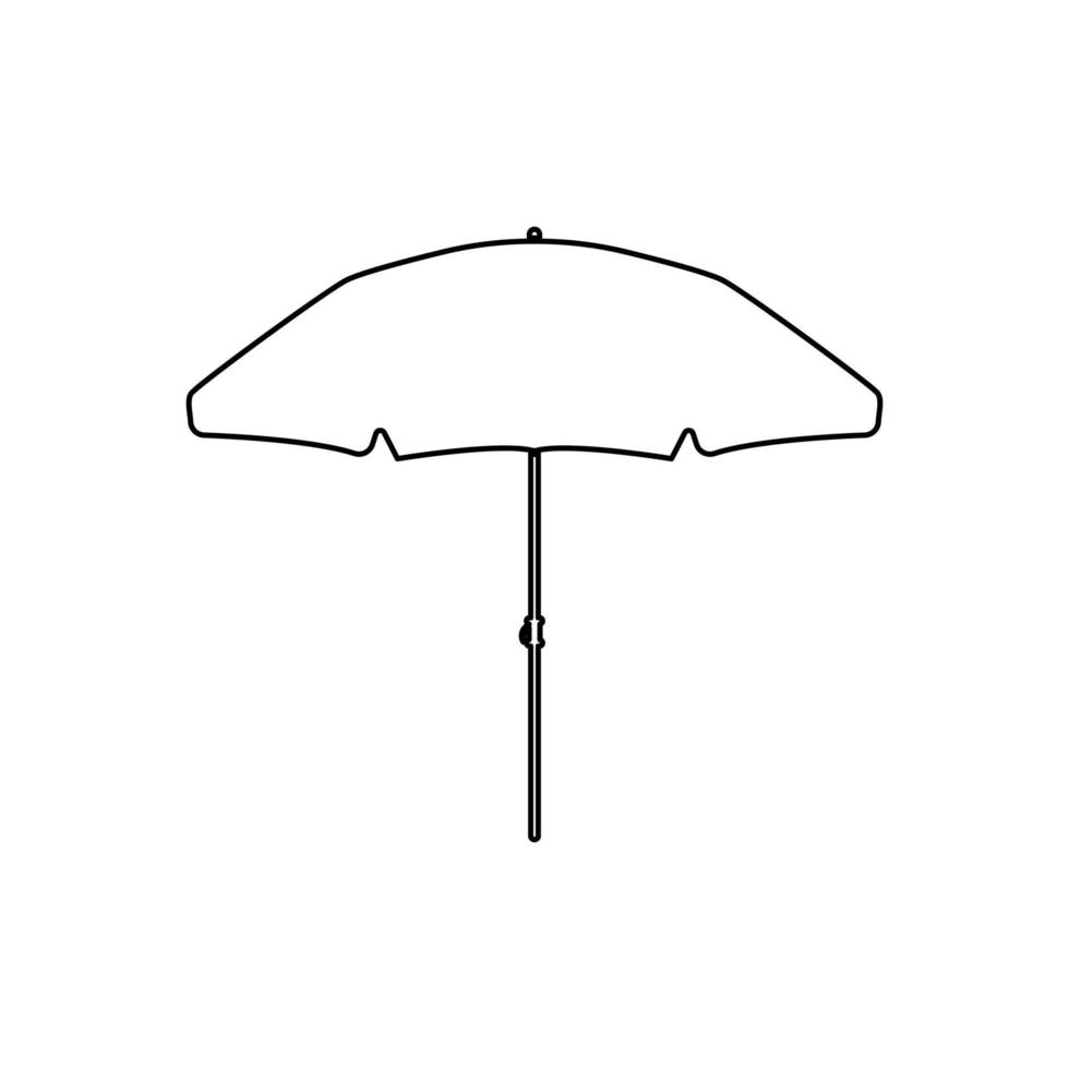 icona colore nero ombrellone. vettore