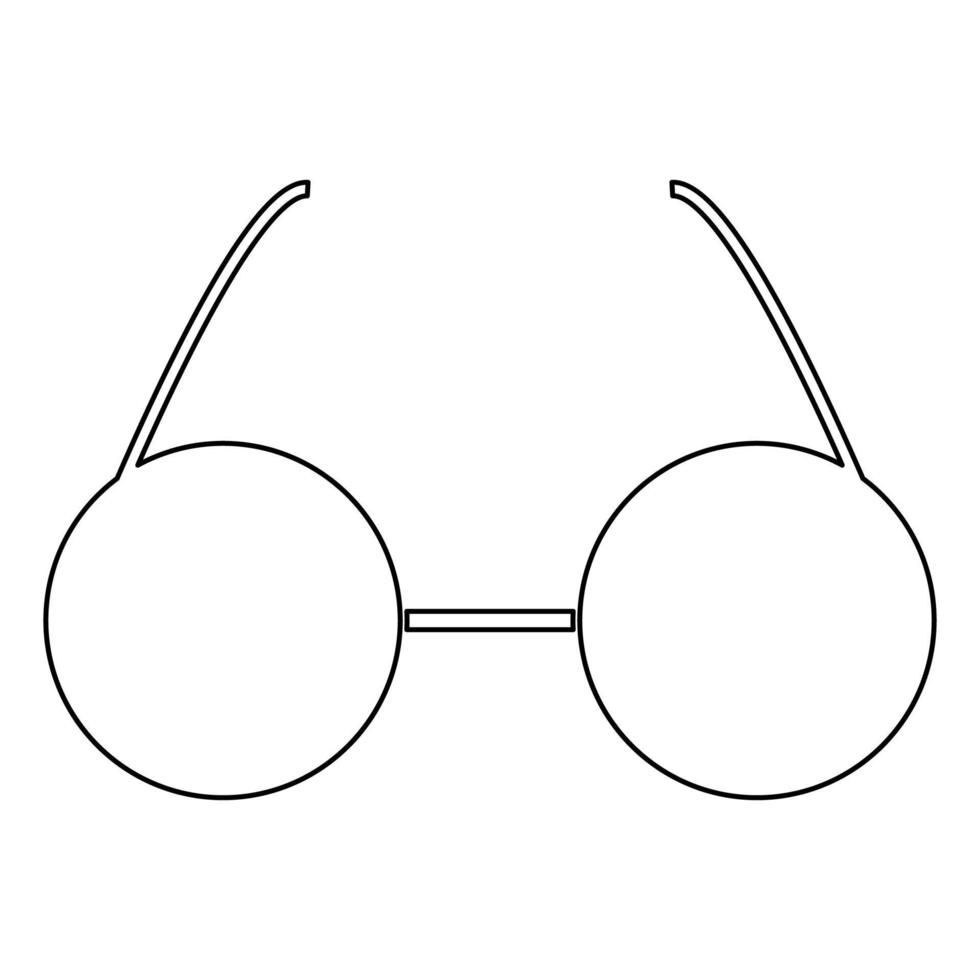 icona degli occhiali colore nero illustrazione vettoriale .
