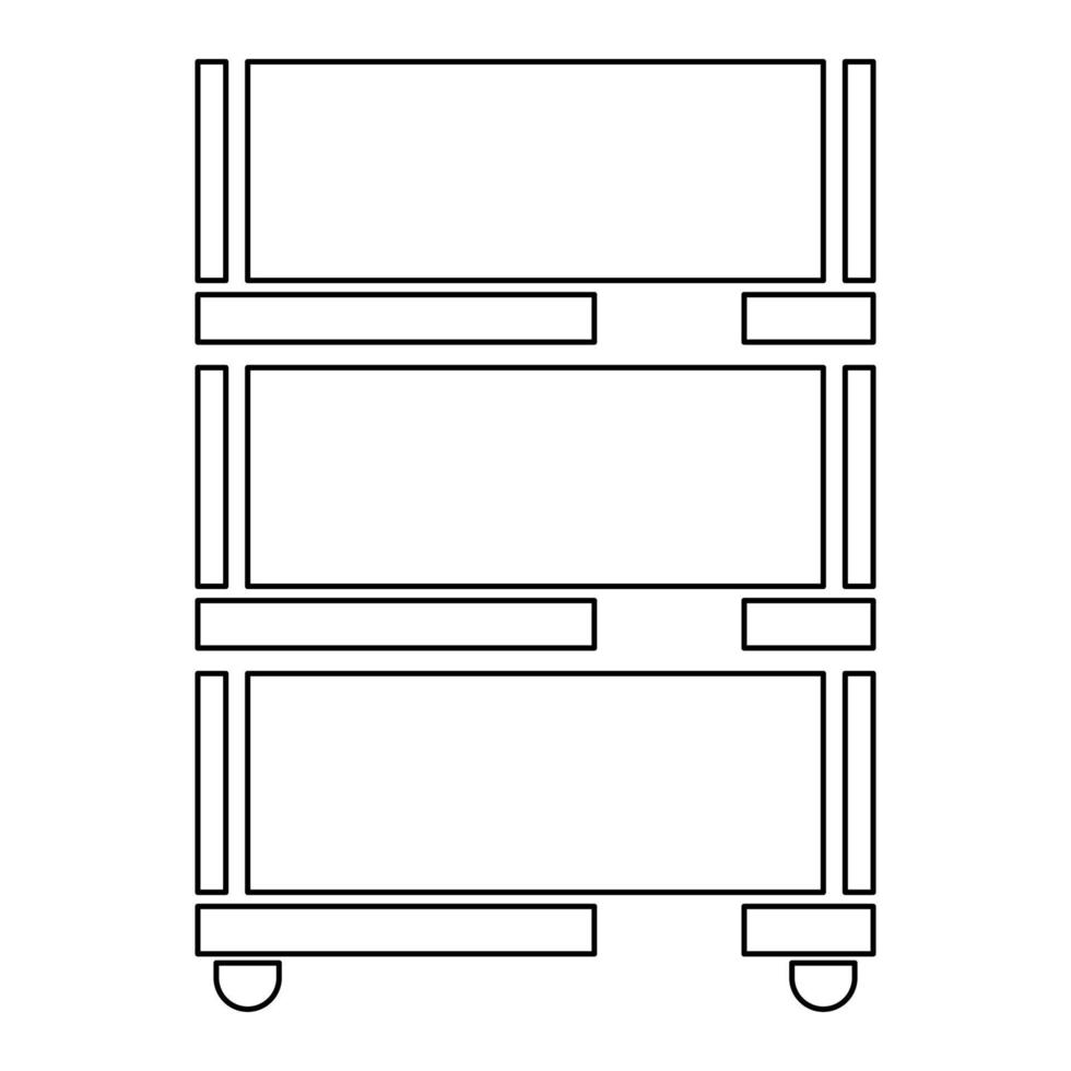 rack da pavimento per icona di carta colore nero illustrazione vettoriale. vettore