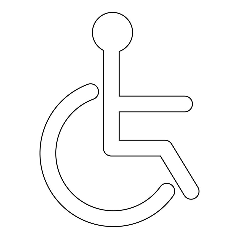 segno del disabile l'icona di colore nero vettore