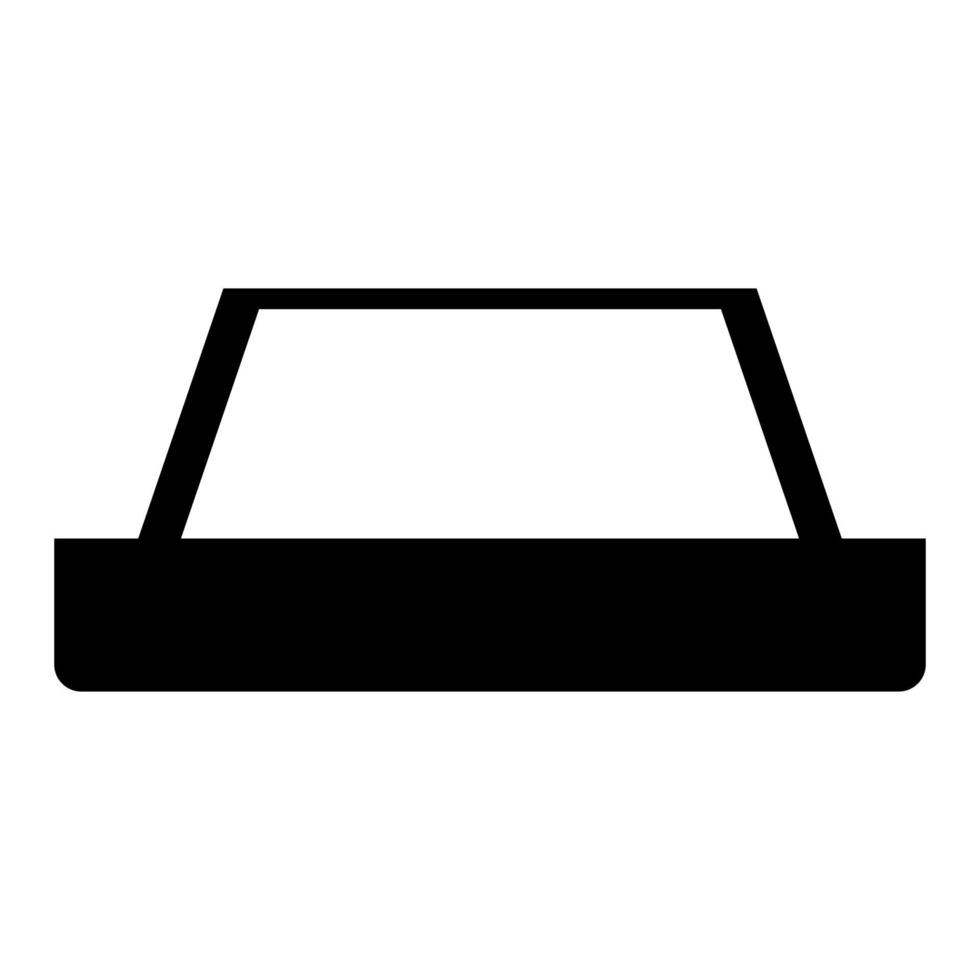 icona tappeto colore nero illustrazione vettoriale immagine stile piatto