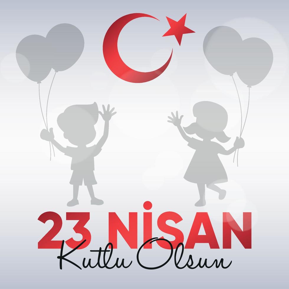 23 nisan ulusal egemenlik ve cocuk bayrami. 23 aprile sovranità nazionale e festa dei bambini. illustrazione vettoriale eps10.