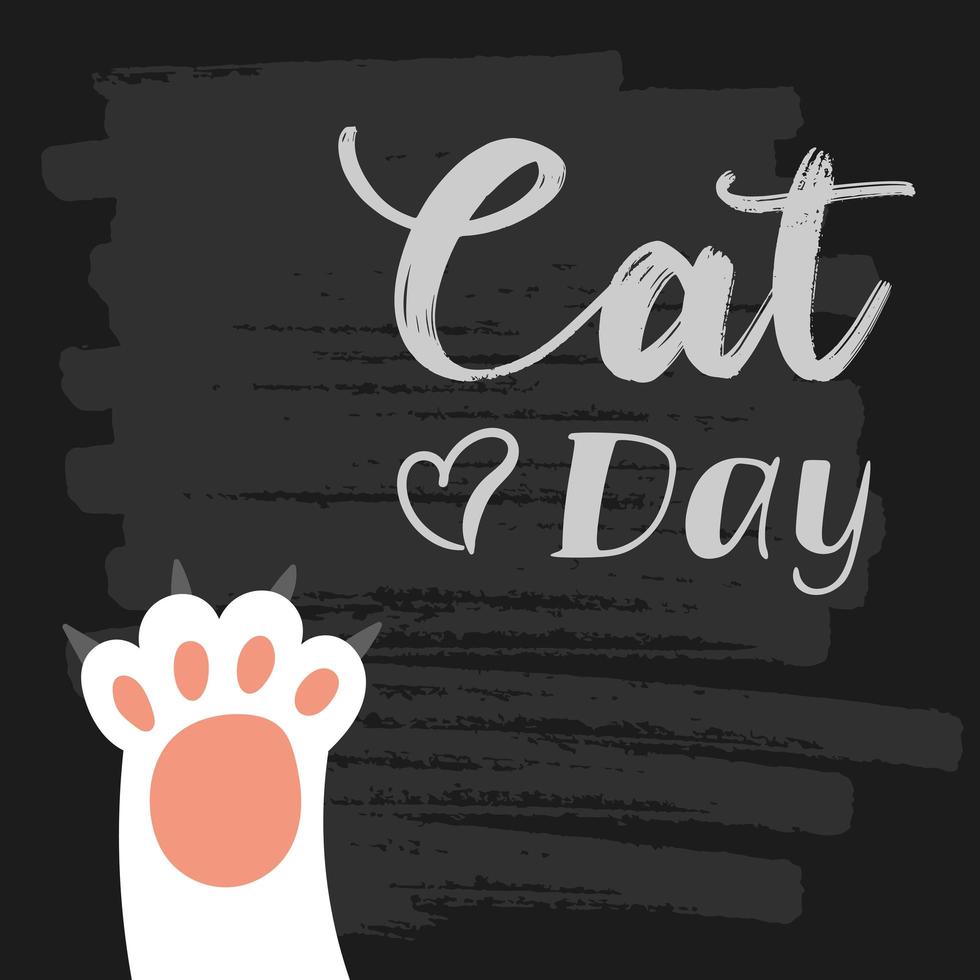 giornata mondiale del gatto. illustrazione vettoriale. vacanza internazionale. abbraccia il tuo gatto, miao. vettore