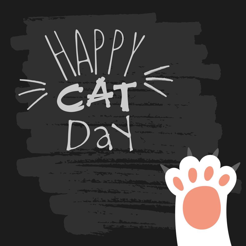 giornata mondiale del gatto. illustrazione vettoriale. vacanza internazionale. abbraccia il tuo gatto, miao. vettore