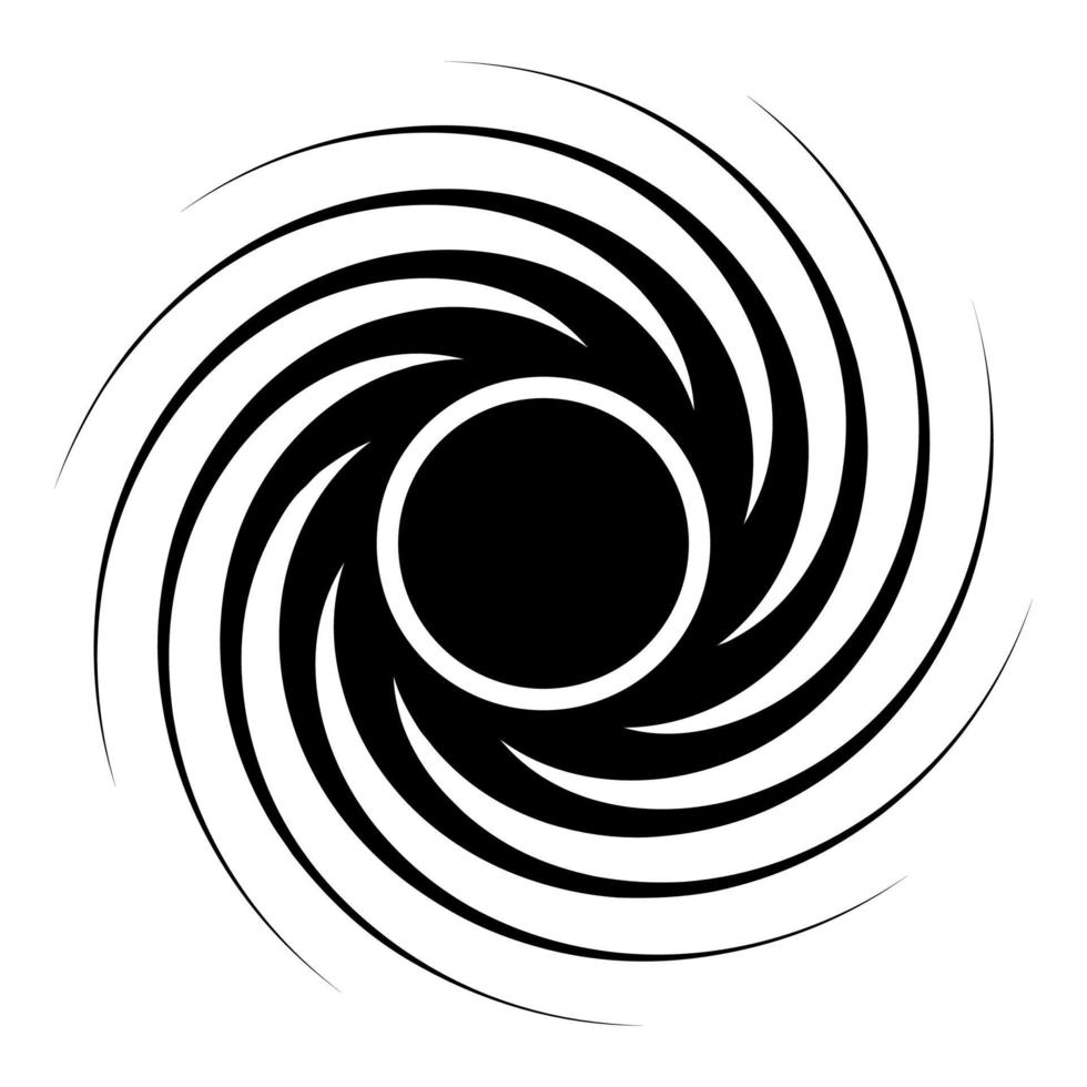 icona del portale del vortice a forma di spirale del buco nero illustrazione vettoriale a colori neri immagine in stile piatto