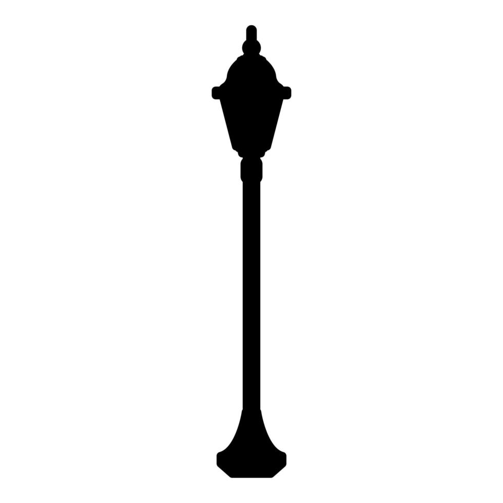 lampione icona lanterna colore nero illustrazione vettoriale immagine in stile piatto