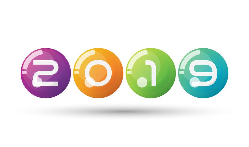 Vector felice anno nuovo 2019