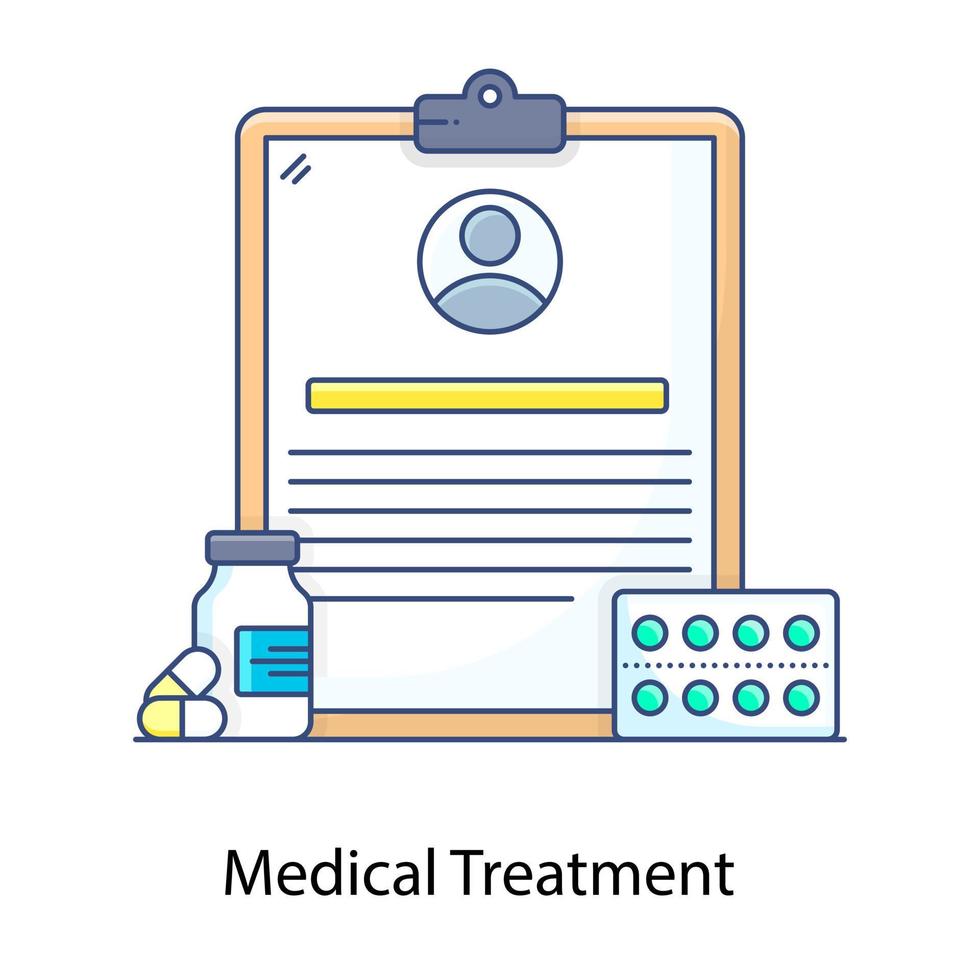 una perfetta icona concettuale del trattamento medico vettore