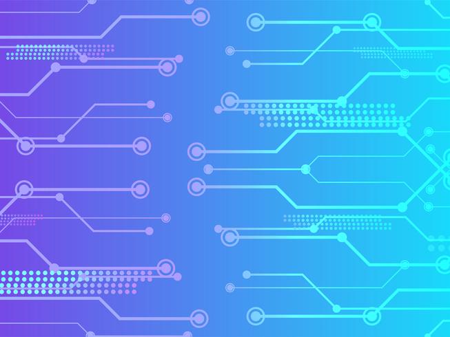 Ciano viola astratto tecnologia sfondo con la linea di circuito concetto vettore