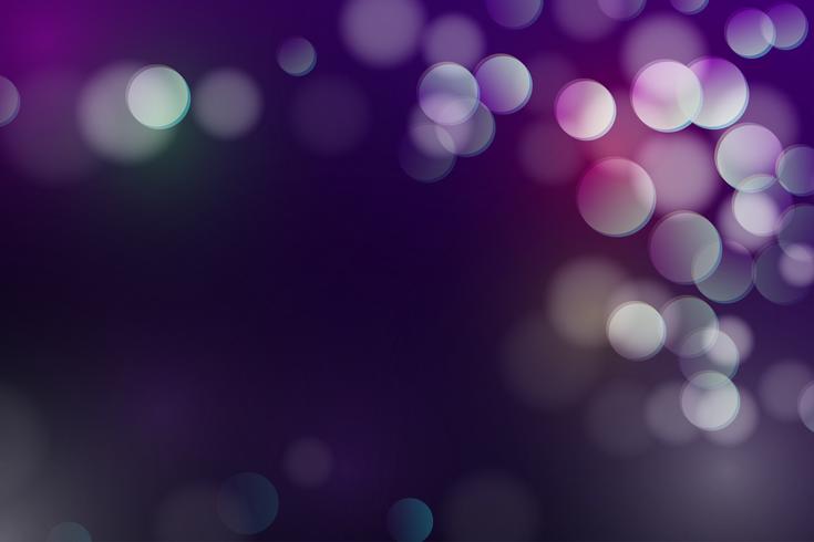 Fondo del bokeh, scintillio e luce Defocused astratti del cerchio che emettono luce sul vettore scuro del fondo