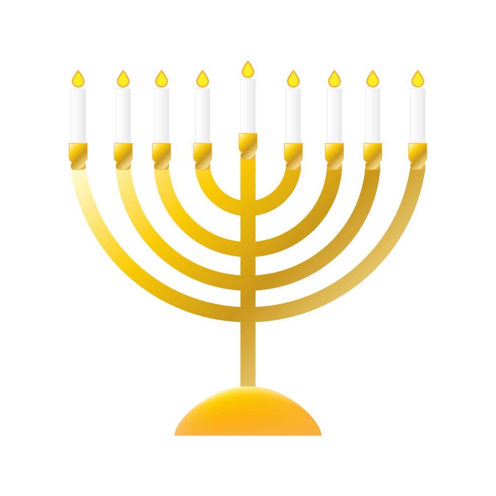 menorah per l'icona di hanukkah. Colore diverso . vettore