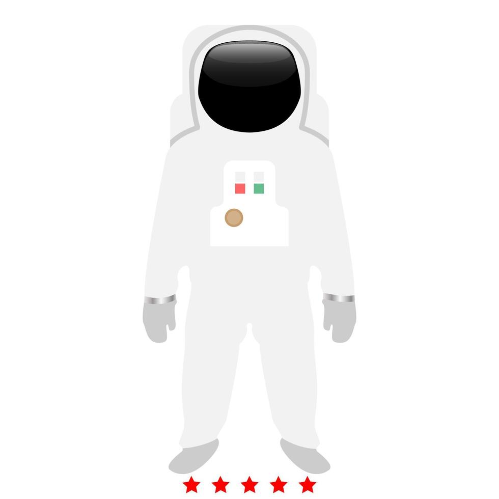 stile di riempimento del colore dell'illustrazione dell'icona dell'astronauta vettore