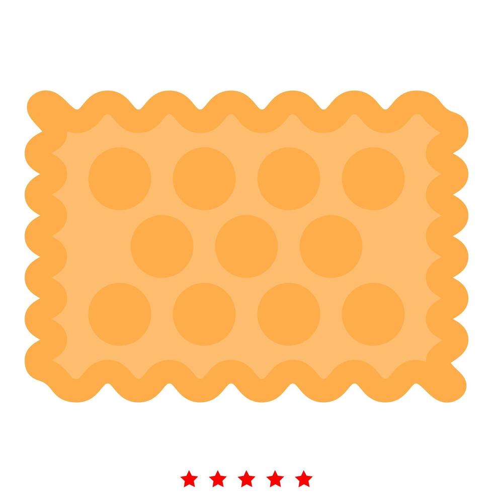 illustrazione dell'icona del cookie stile di riempimento del colore vettore