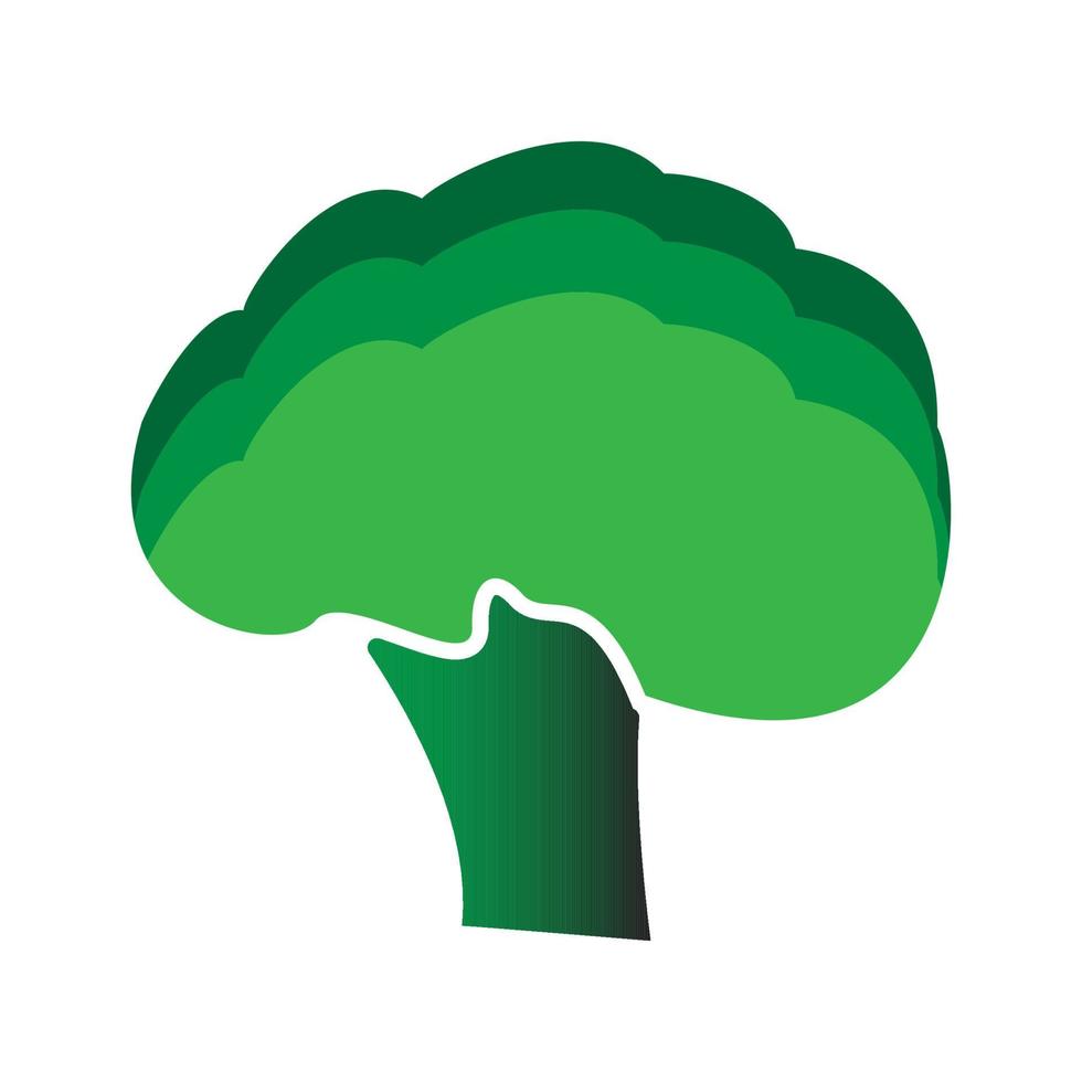 icona di broccoli. stile piatto vettore